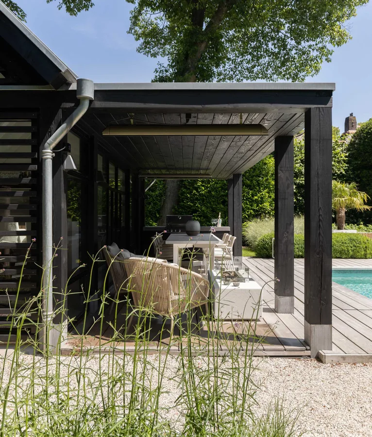 Riante poolhouse met bar